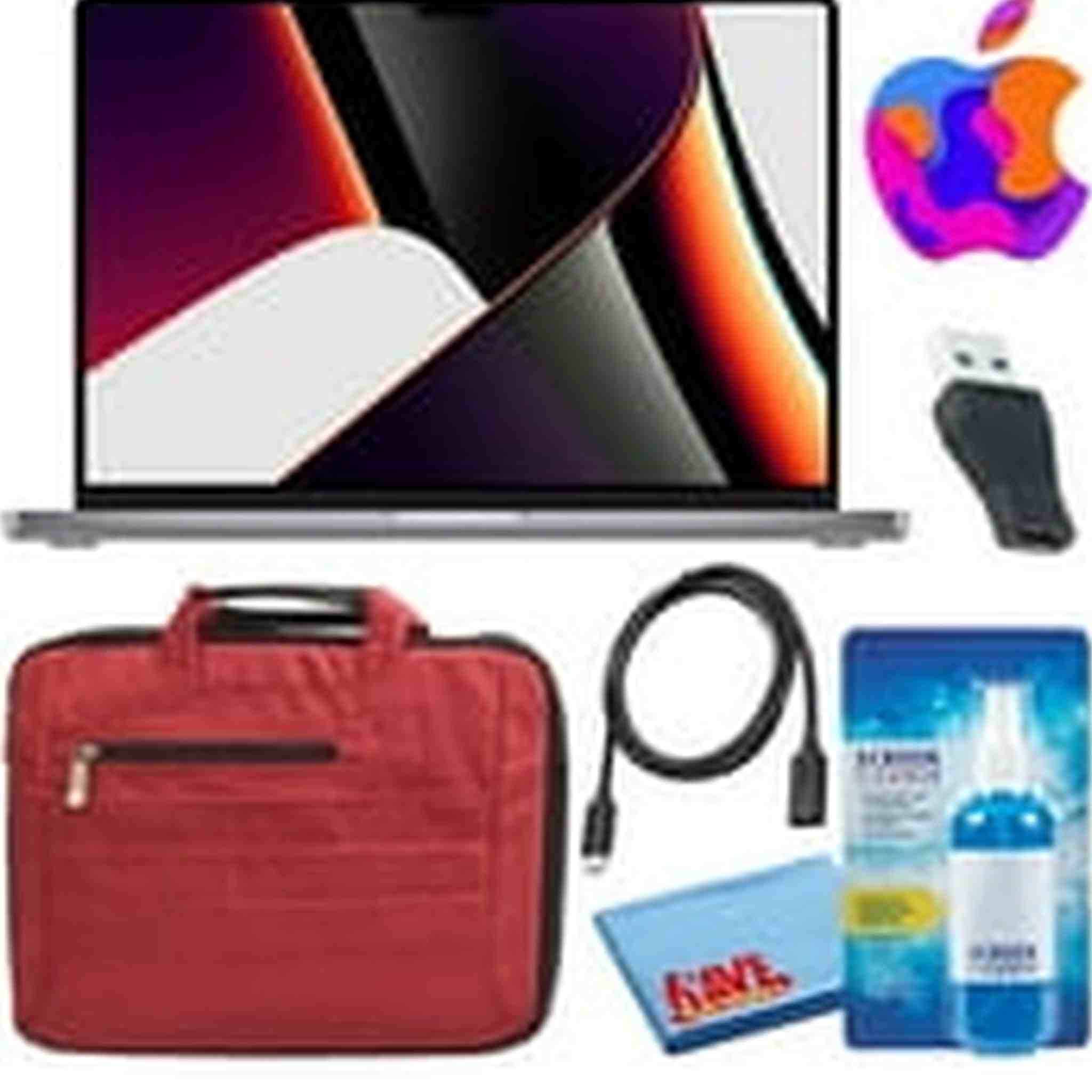 Apple MacBook Pro 14" Laptop 2021, M1 Pro, 512GB/1TB, Space Gray Travel Bundle - Like New