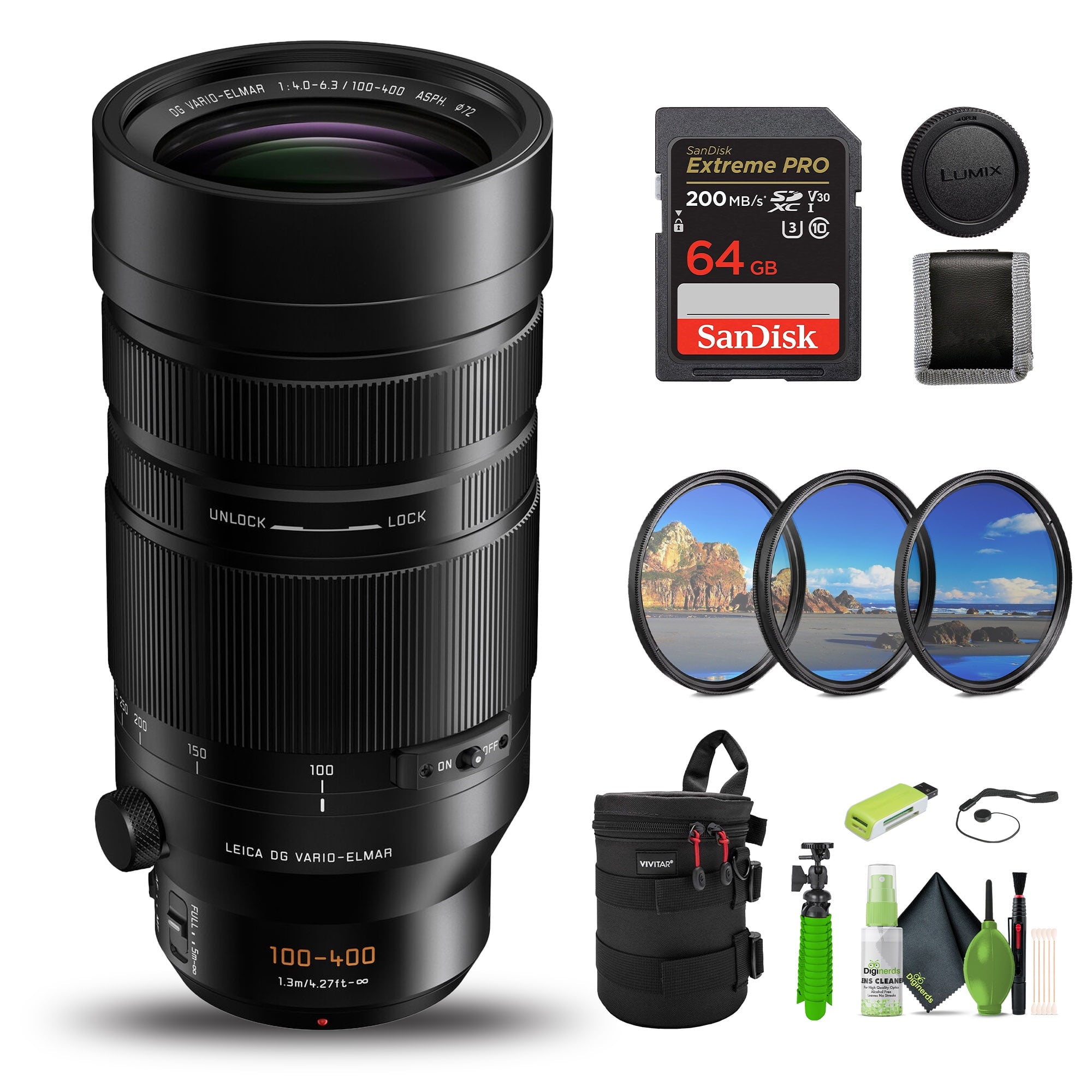 Panasonic LUMIX H-RSA100400 100-400mm, F4.0-6.3 II ASPH, Micro Four Thirds Camera Lens