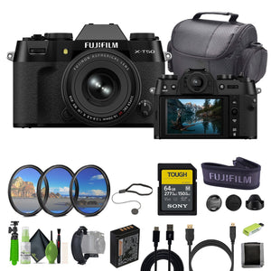 Fujifilm X-T50 Mirrorless Digital Camera XF16-50mm + More Accessories - Black