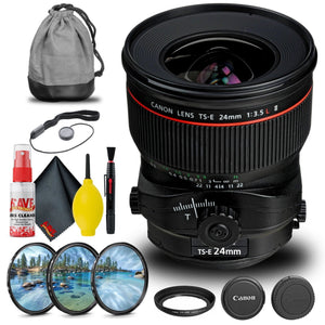 Canon TS-E 24mm f/3.5L II Tilt-Shift Lens 3552B002 + Filter Kit + More International Model