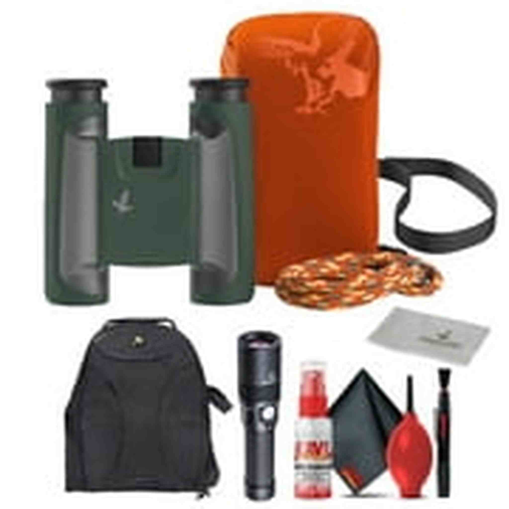 Swarovski 8x25 CL Pocket Binoculars Green Mountain Accessories Bundle Swarovski