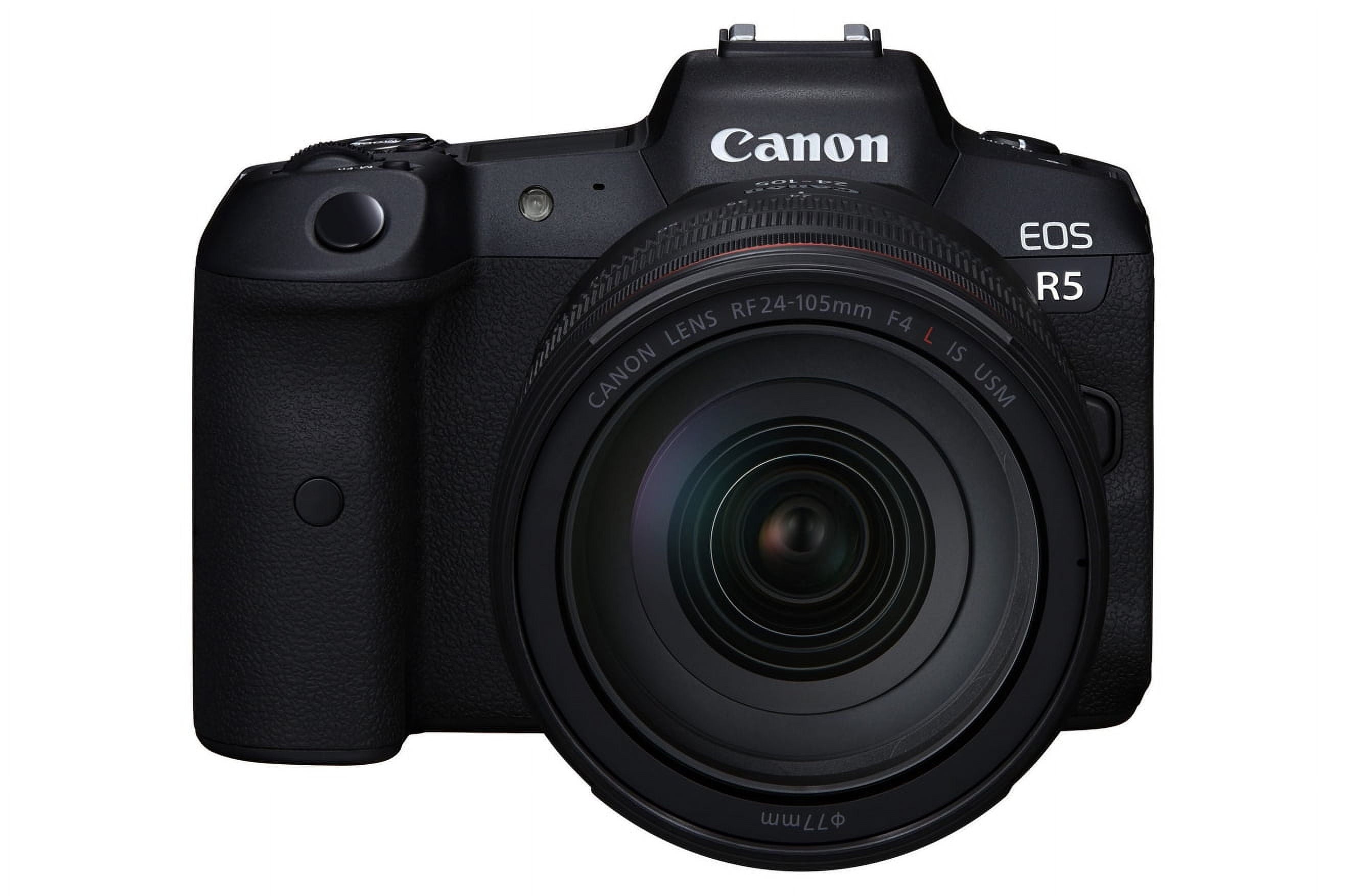 Canon EOS R5 Full Frame Mirrorless Camera + RF 24-105mm F4 L is USM Lens Kit (International Model)