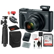 Canon PowerShot SX740 HS Digital Camera (Black) with SanDisk 32gb SD card + Camera Case + 12 Tripod Starter Bundle