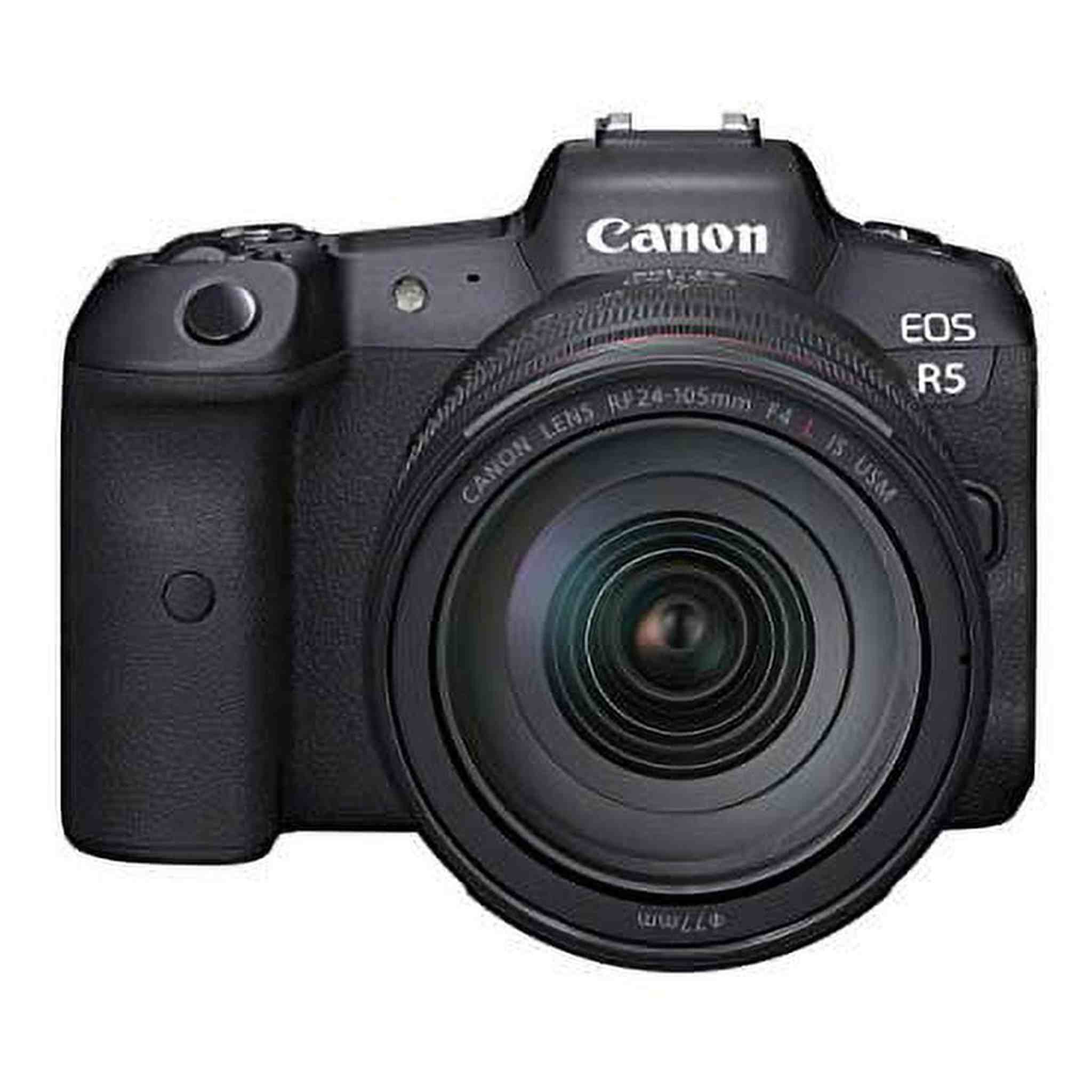 Canon EOS R5 Full Frame Mirrorless Camera + RF 24-105mm F4 L is USM Lens Kit, Black 4147C013 - Reconditioned Canon