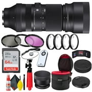 Sigma 100-400mm f/5-6.3 DG DN OS Contemporary Lens for Sony E + 64GB Bundle