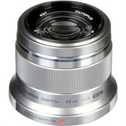 Olympus M.Zuiko Digital 45mm F1.8 Lens, for Micro Four Thirds Cameras (Silver)