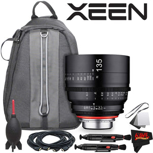 Rokinon Xeen 135mm T2.2 Lens with PL Mount With Professional Lens Backpack and Accessories