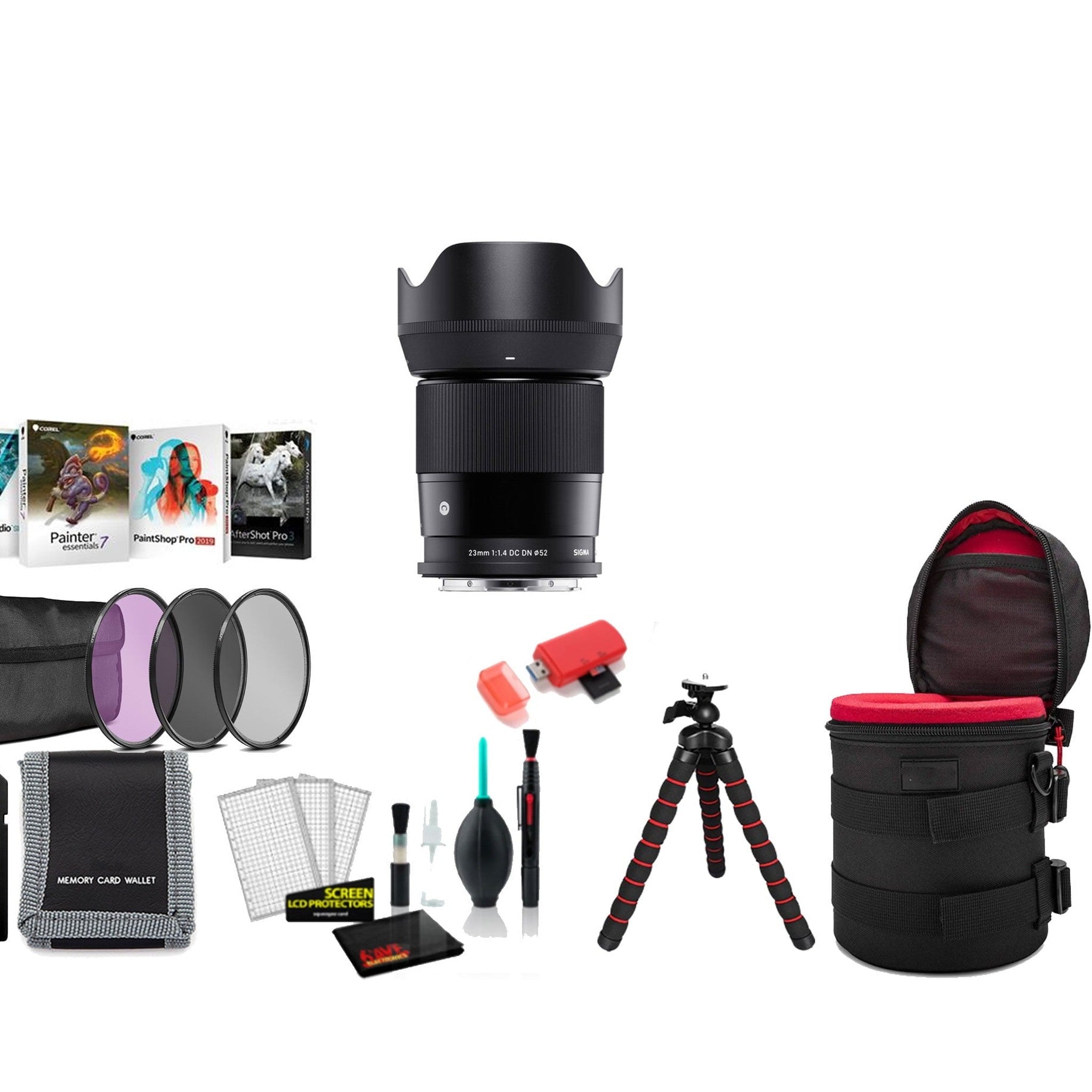 Sigma 23mm f/1.4 DC DN Contemporary Lens Leica L with Tripod and More SIGMA