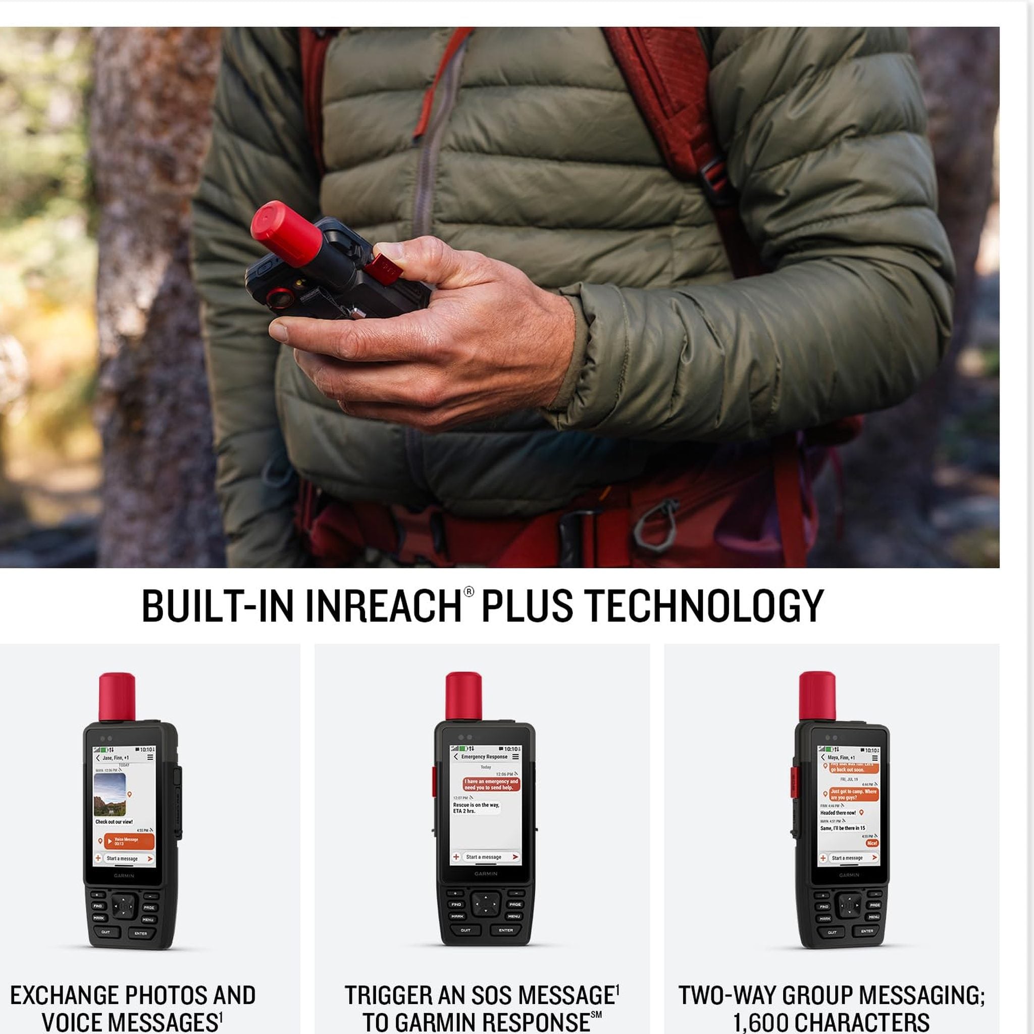 Garmin® GPSMAP® H1i Plus, Premium GPS Handheld Navigator with inReach® Plus Technology to Share Texts, Photos, Voice Memos and SOS Off-Grid, Touchscreen and Buttons, Long Battery Life, Preloaded Maps