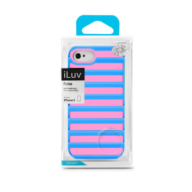 iLuv ICA7T325BLU Pulse Case Protection for Apple iPhone 5 and iPhone 5S - 1 Pack - Retail Packaging - Blue
