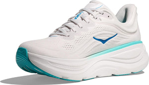 Hoka Men's Bondi 9 Sneaker, White Blue, 10