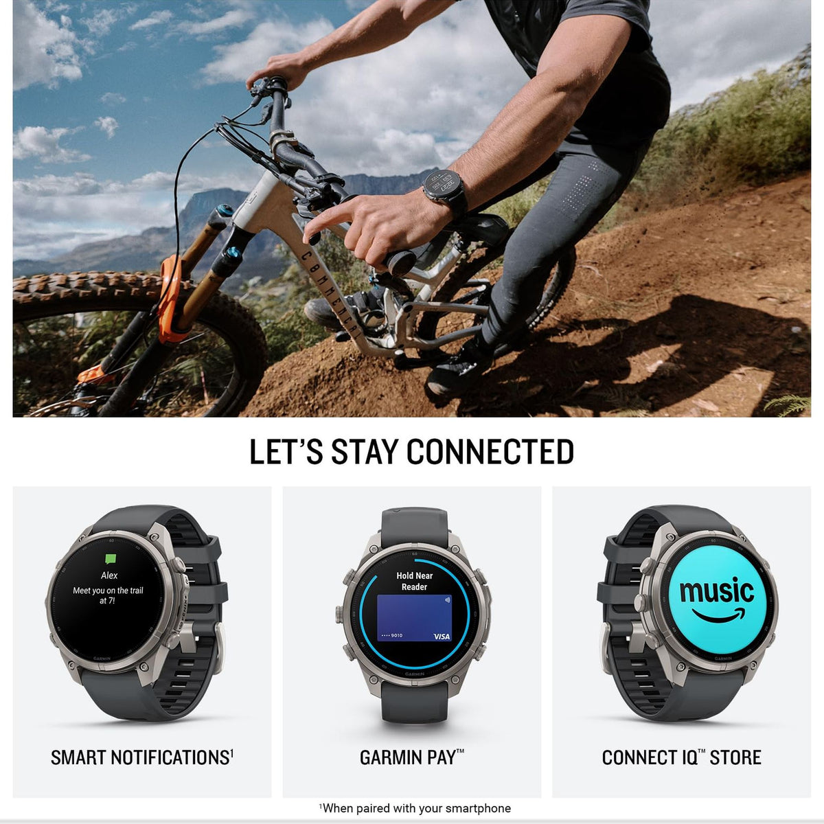 Garmin fēnix® 9 Pro, Titanium, 47mm, Graphite/Black