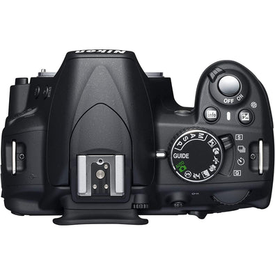 Nikon D3100 14.2MP DX-Format DSLR Digital Camera Body Only No Lens - Black Bundle