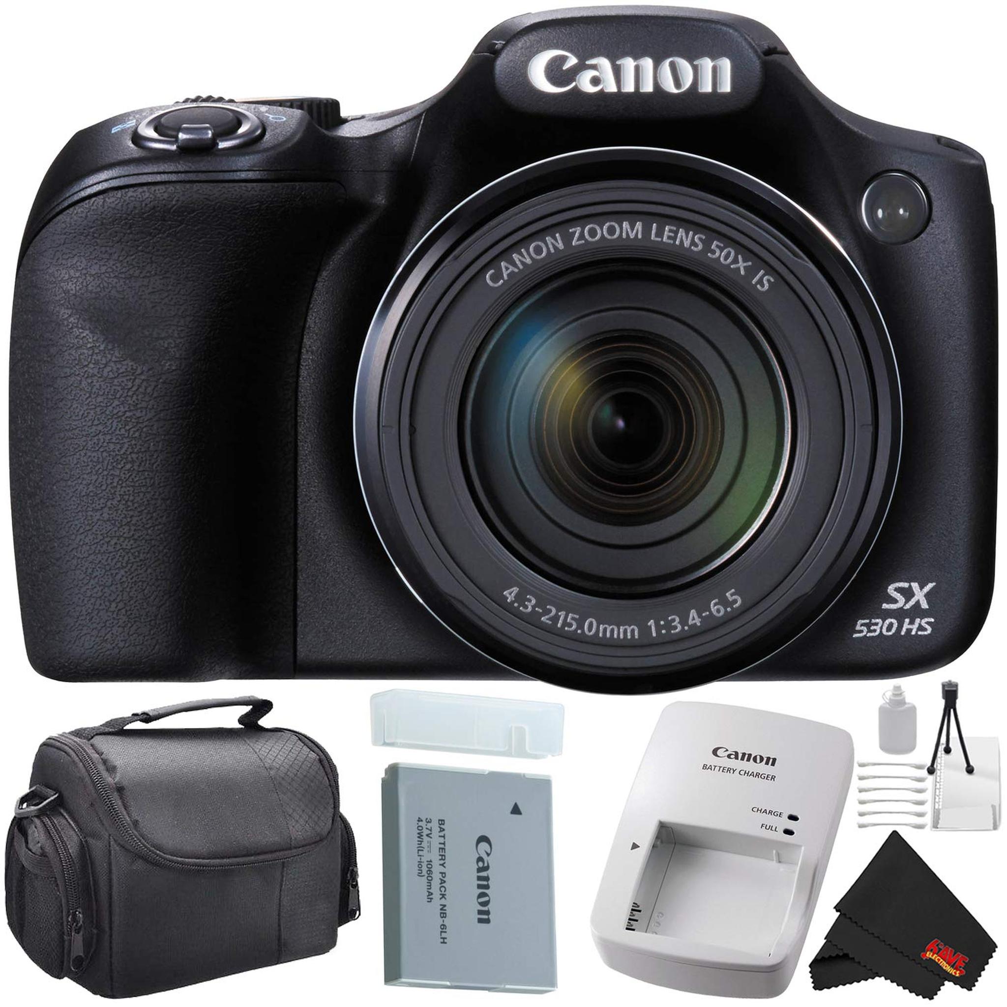 Canon PowerShot SX530 HS Digital Camera 50X Optical Zoom Bundle with Carrying Case Canon