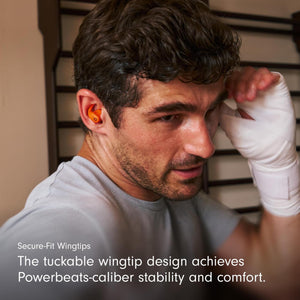 Beats - Powerbeats Fit - Wireless Noise-Cancelling Workout Earbuds with Upgraded Secure Fit Wingtips, IPX4, Up to 30H of Battery Life & Charging case, Compatible with Apple & Android - Spark Orange