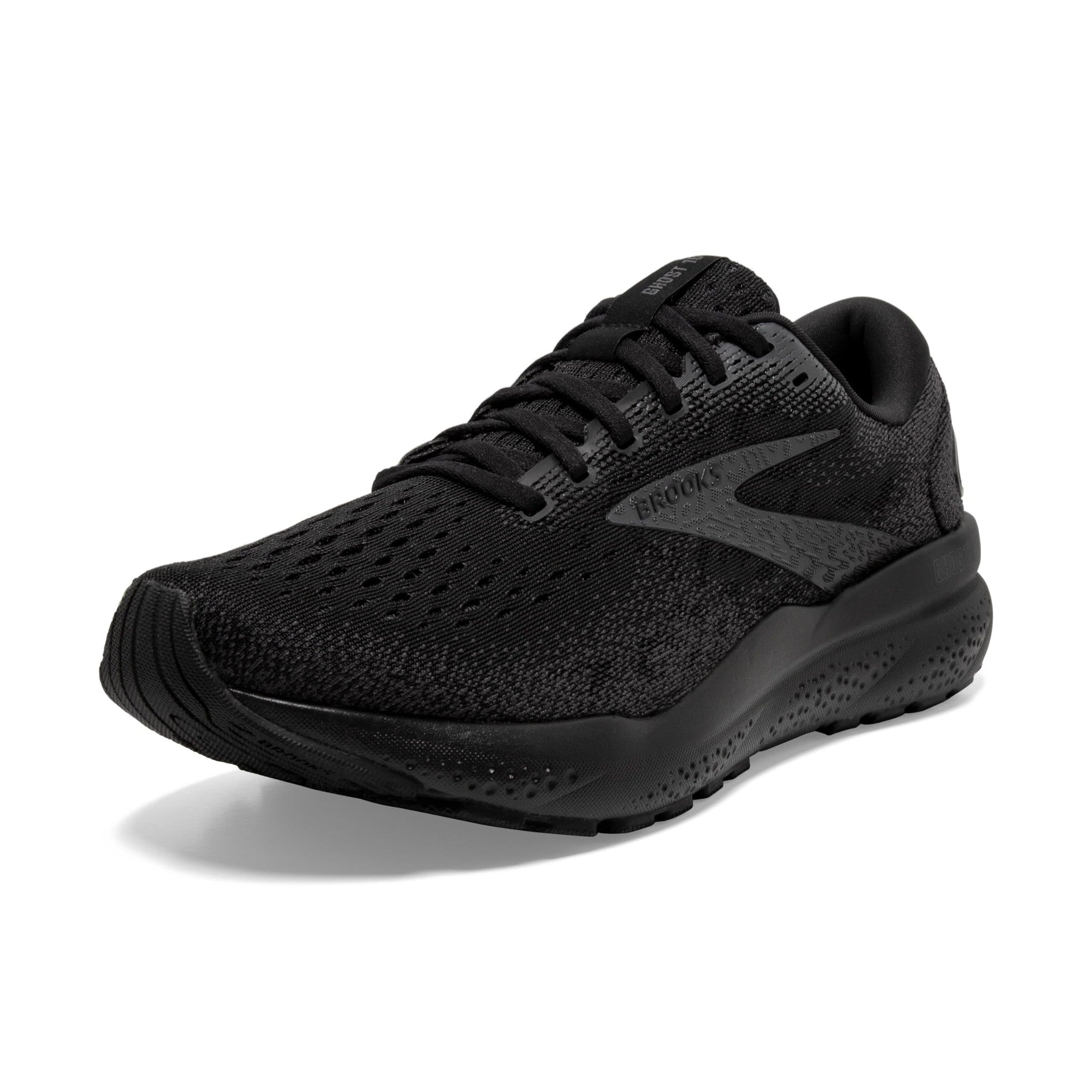Brooks Women’s Ghost 16 Neutral Running Shoe - Black/Black/Ebony - 9.5 Narrow