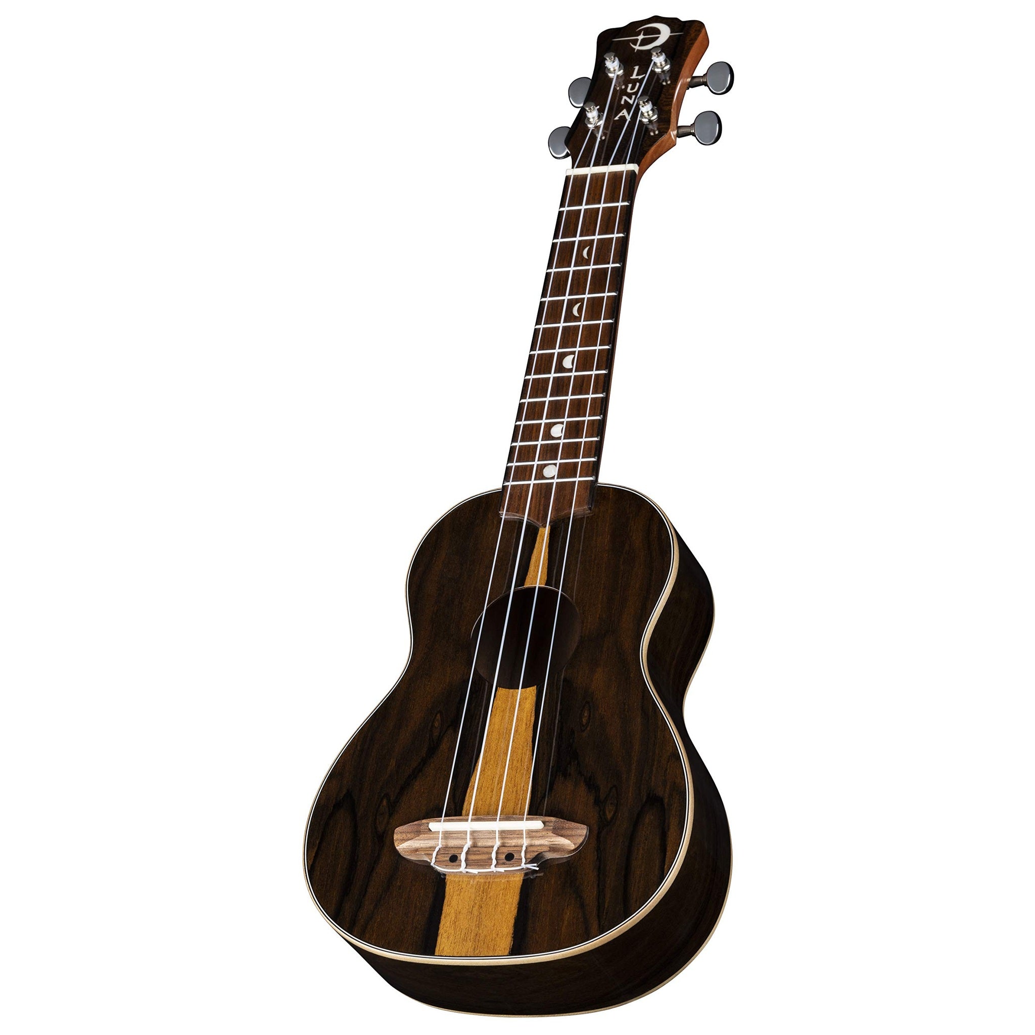 Luna Guitars Ziricote, 4-String Soprano Ukulele with Gigbag UKE ZIRI S