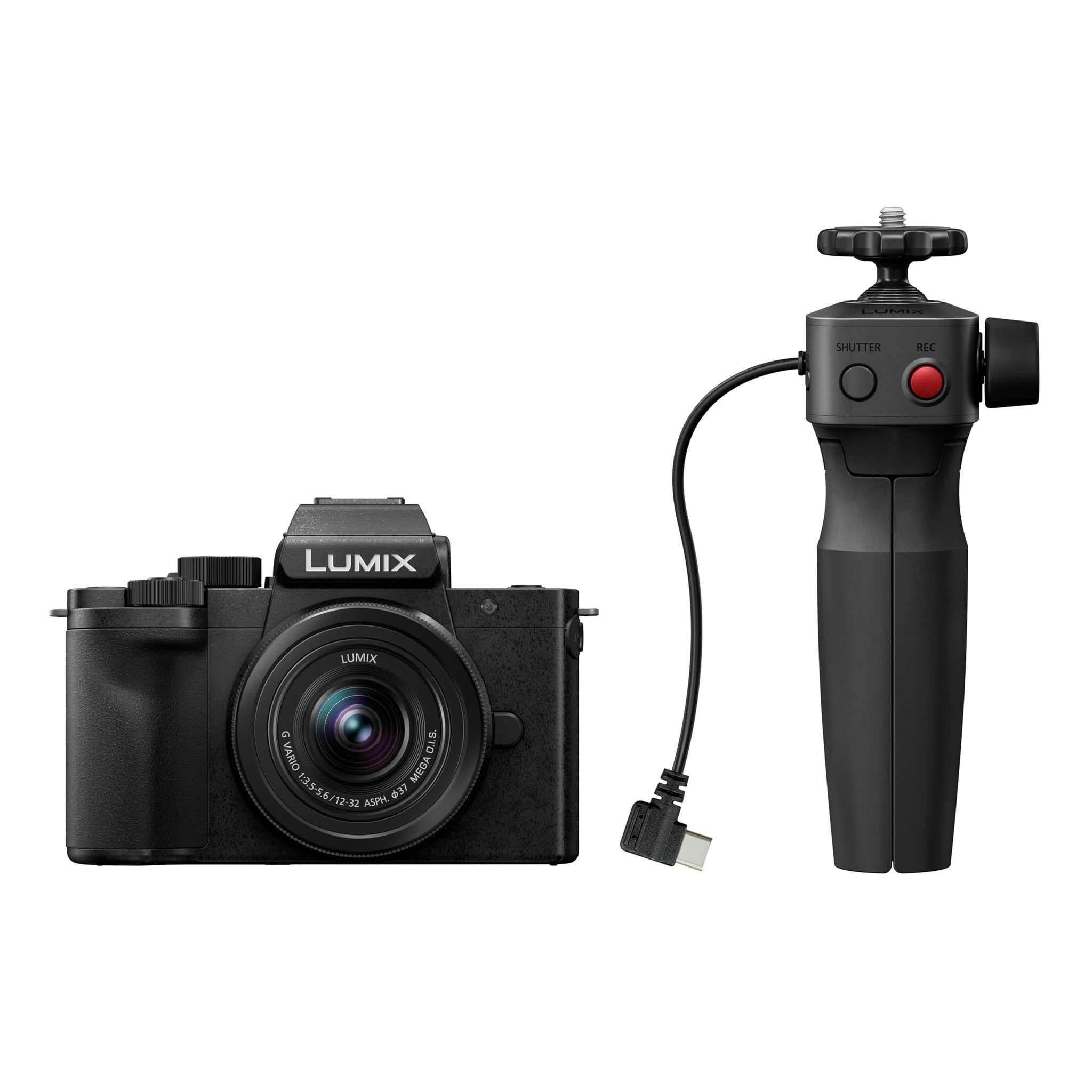 Panasonic LUMIX G100 4k Mirrorless Camera, Lightweight Camera for Photo and Video, Built-in Microphone, Micro Four Thirds with 12-32mm Lens, 5-Axis Hybrid I.S., 4K 24p 30p Video, DC-G100DVK Black