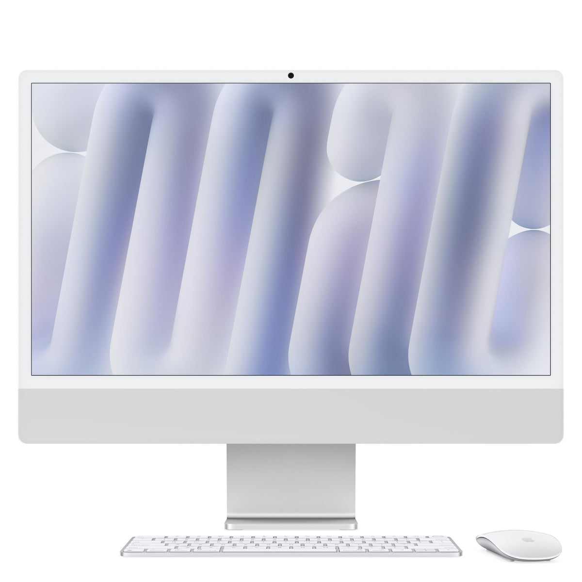 Apple 2024 iMac All-in-One Desktop Computer with M4 chip with 10-core CPU and 10-core GPU: Built for Apple Intelligence, 24-inch Retina Display, 16GB Unified Memory, 256GB SSD Storage; Silver - Reconditioned