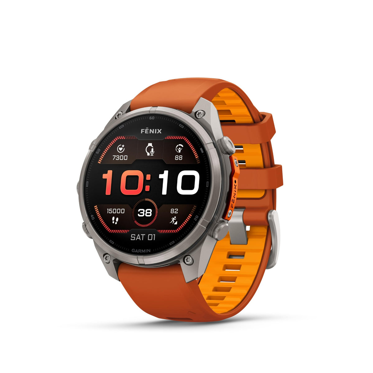 Garmin fēnix® 9 Pro, Titanium, 47mm, Autumn Orange/Spark Orange