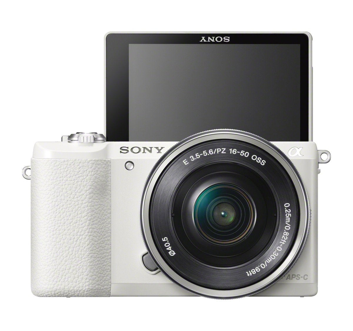 Sony a5100 16-50mm Mirrorless Digital Camera with 3-Inch Flip Up LCD White - International Version No Warranty