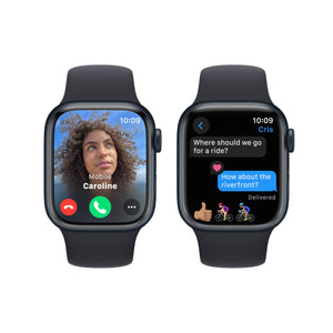 Apple Watch Series 9 GPS 41mm Smartwatch with Midnight Aluminum Case with Midnight Sport Band S/M.