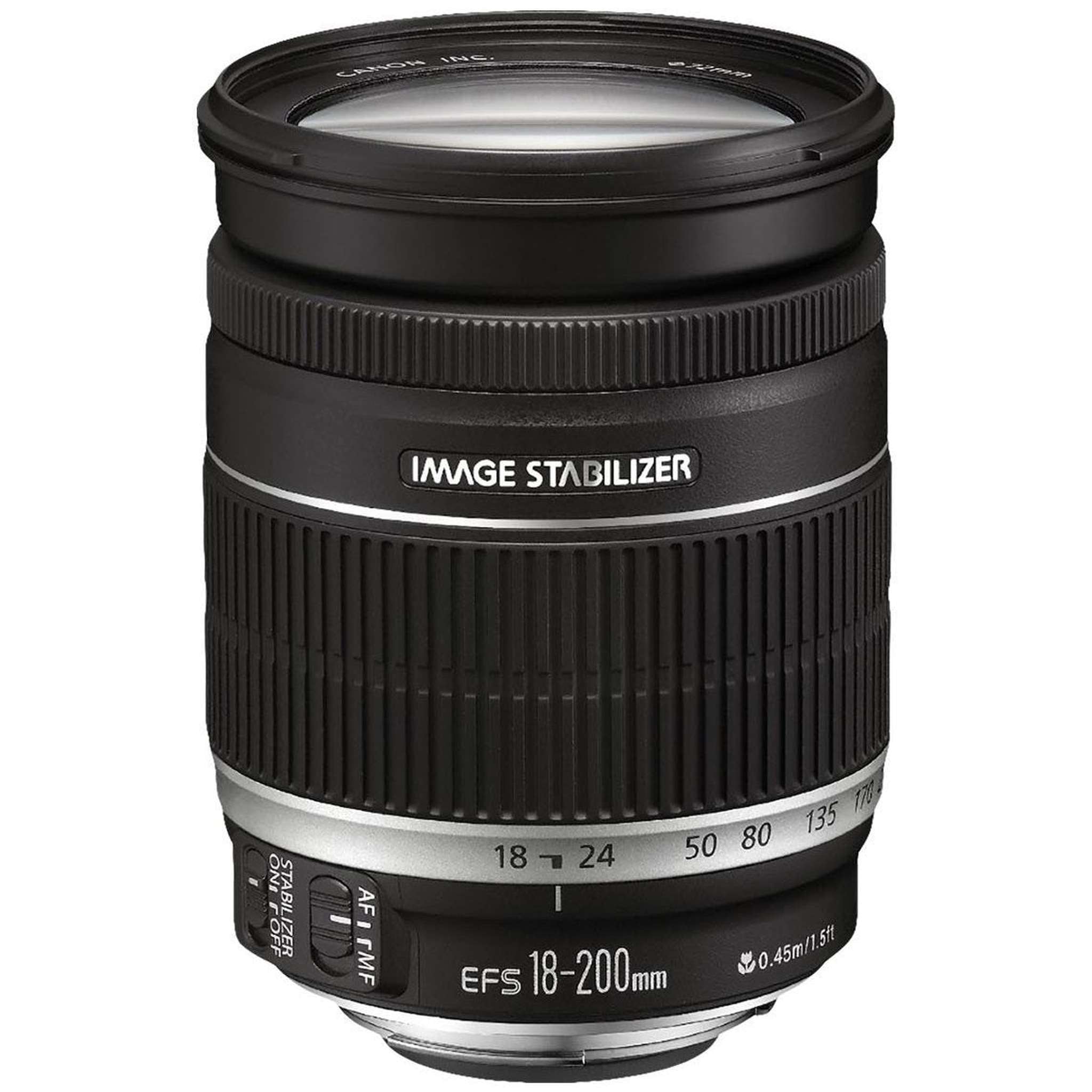 Canon EF-S 18-200mm f/3.5-5.6 IS Standard Zoom Lens for Canon DSLR Cameras - Grey Market non US Lens