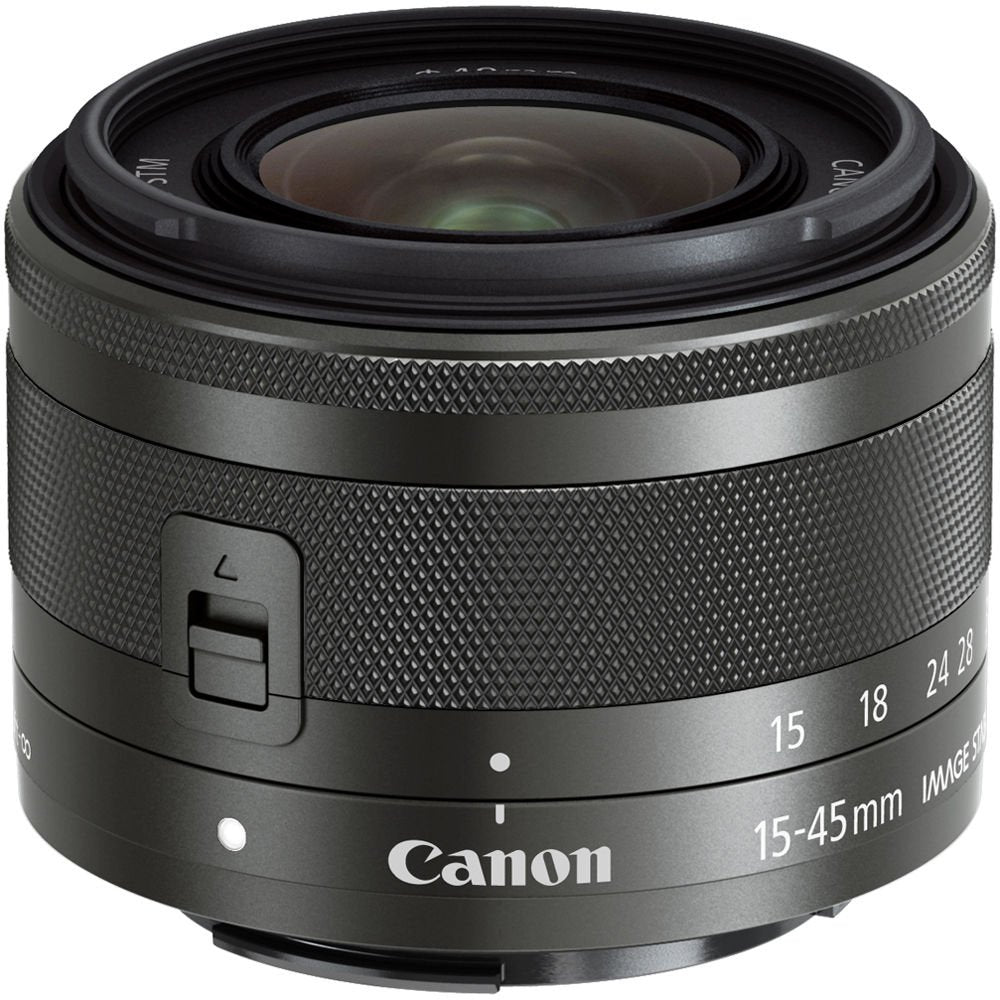 Canon EOS M6 Mirrorless Digital Camera with EF-M 15-45mm is STM Lens + UV FLD CPL Filter Kit + Wide Angle & Telephoto Le