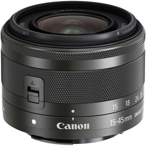 Canon EOS M6 Mirrorless Digital Camera with EF-M 15-45mm is STM Lens + UV FLD CPL Filter Kit + Wide Angle & Telephoto Le