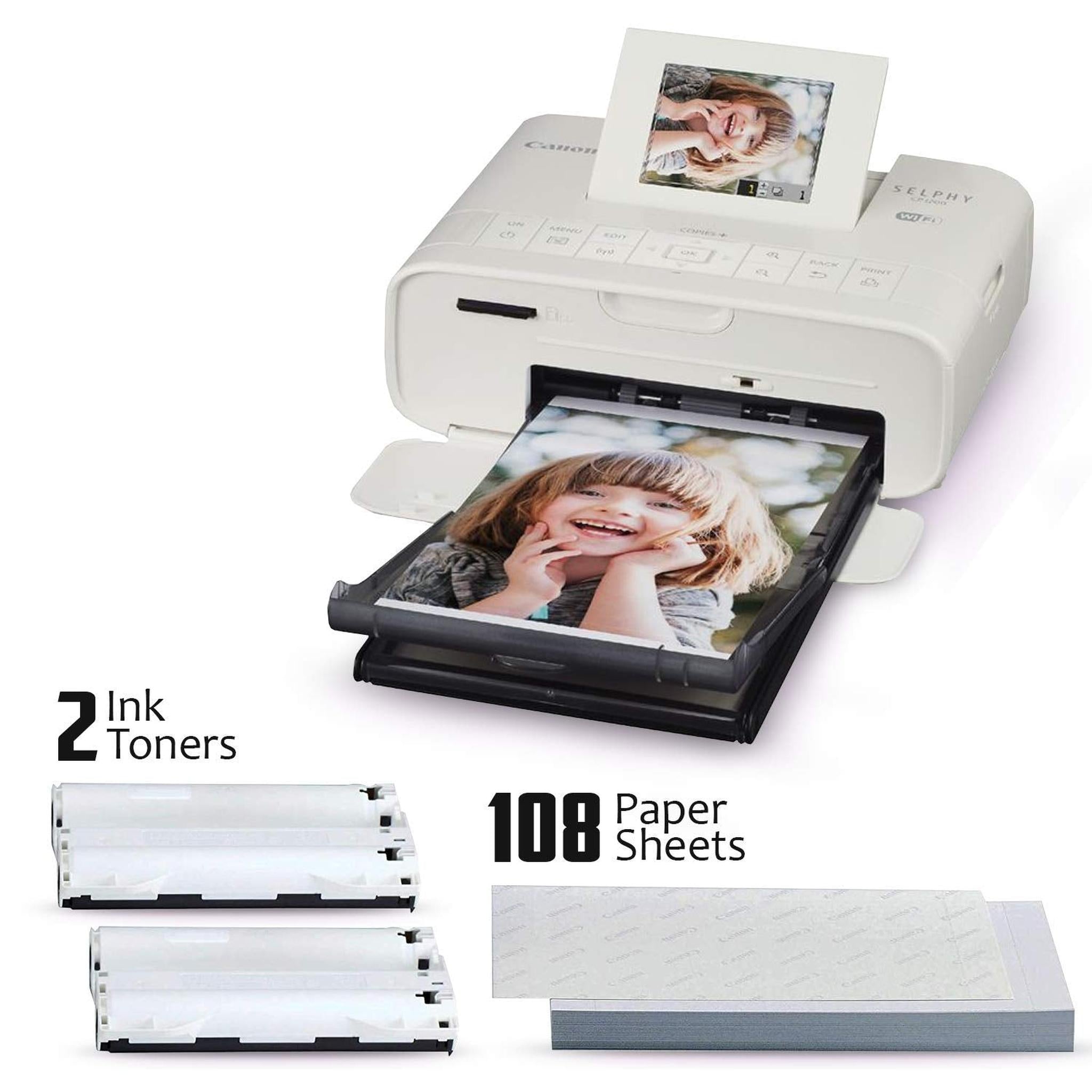 1 Pack Canon RP-108/RP108 Color Ink Paper Set 2 Ink Toners/108 Paper Sheets HeroFiber