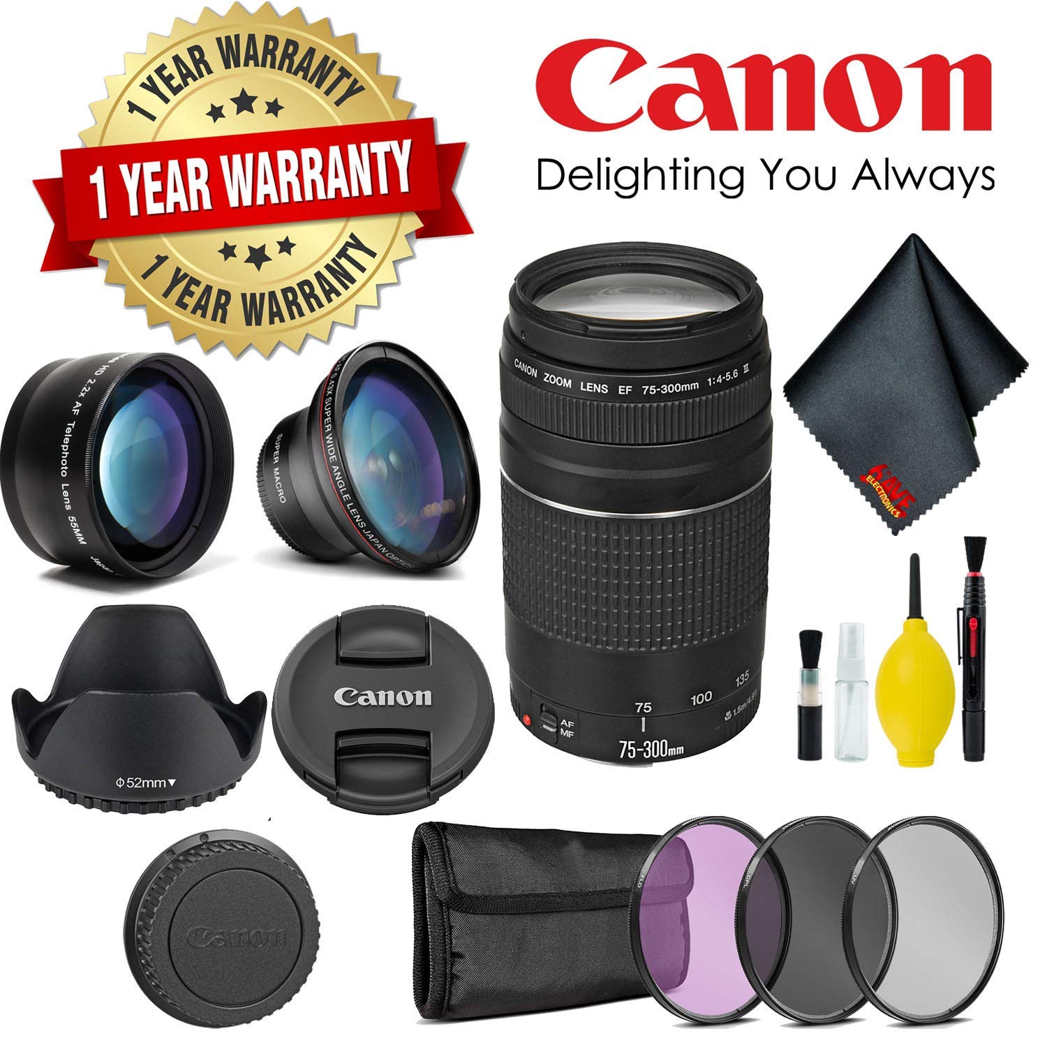 Canon EF 75-300 Zoom Lens - International Version No Warranty