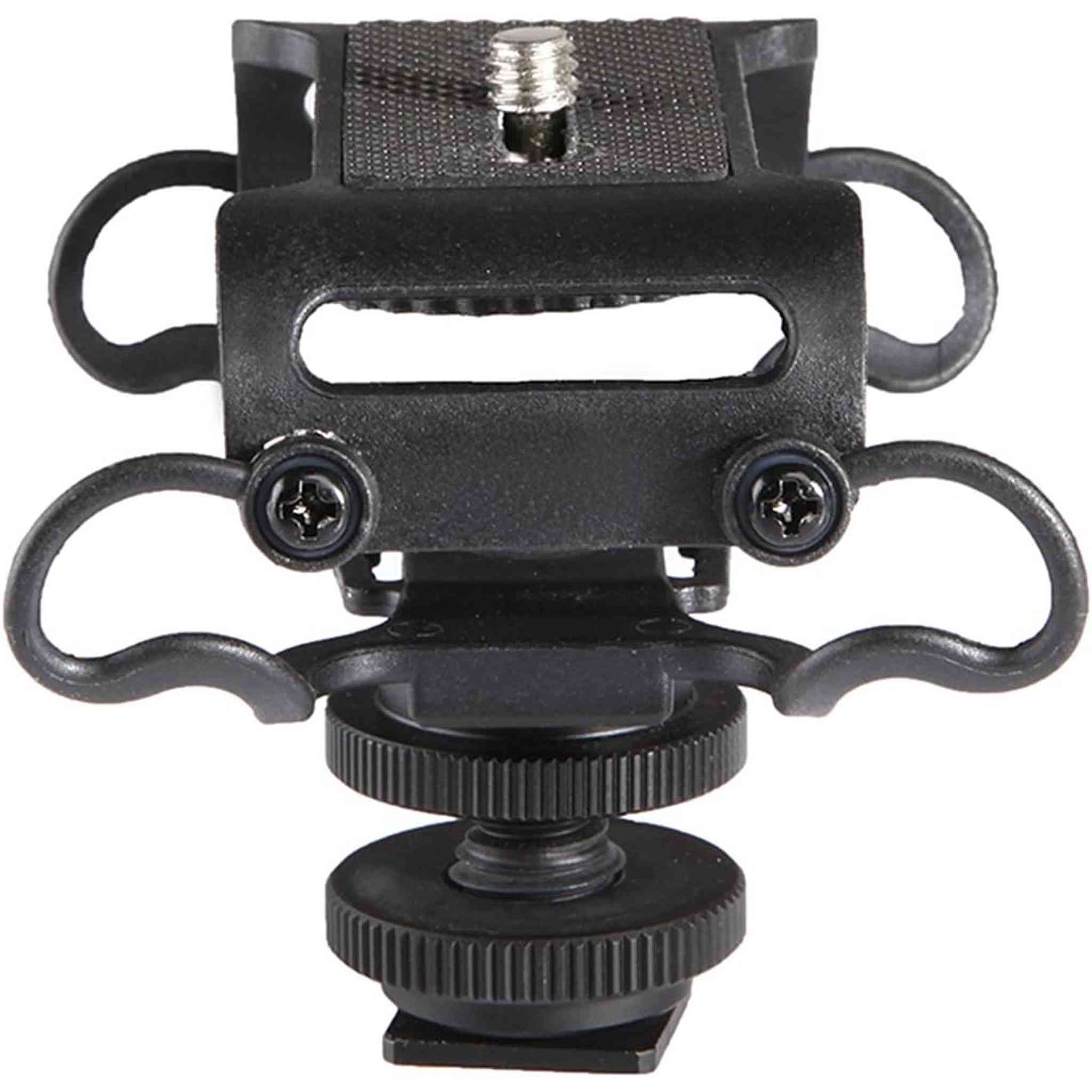 Shock Mount for Camera Recorder, BOYA BY-C10 Universal Microphone and Portable Recorder ShockMount - Fits The Zoom H4n, H5, H6, Tascam DR-40, DR-05, DR-07 with 1/4" Mounting Screw Vlog Blog Video