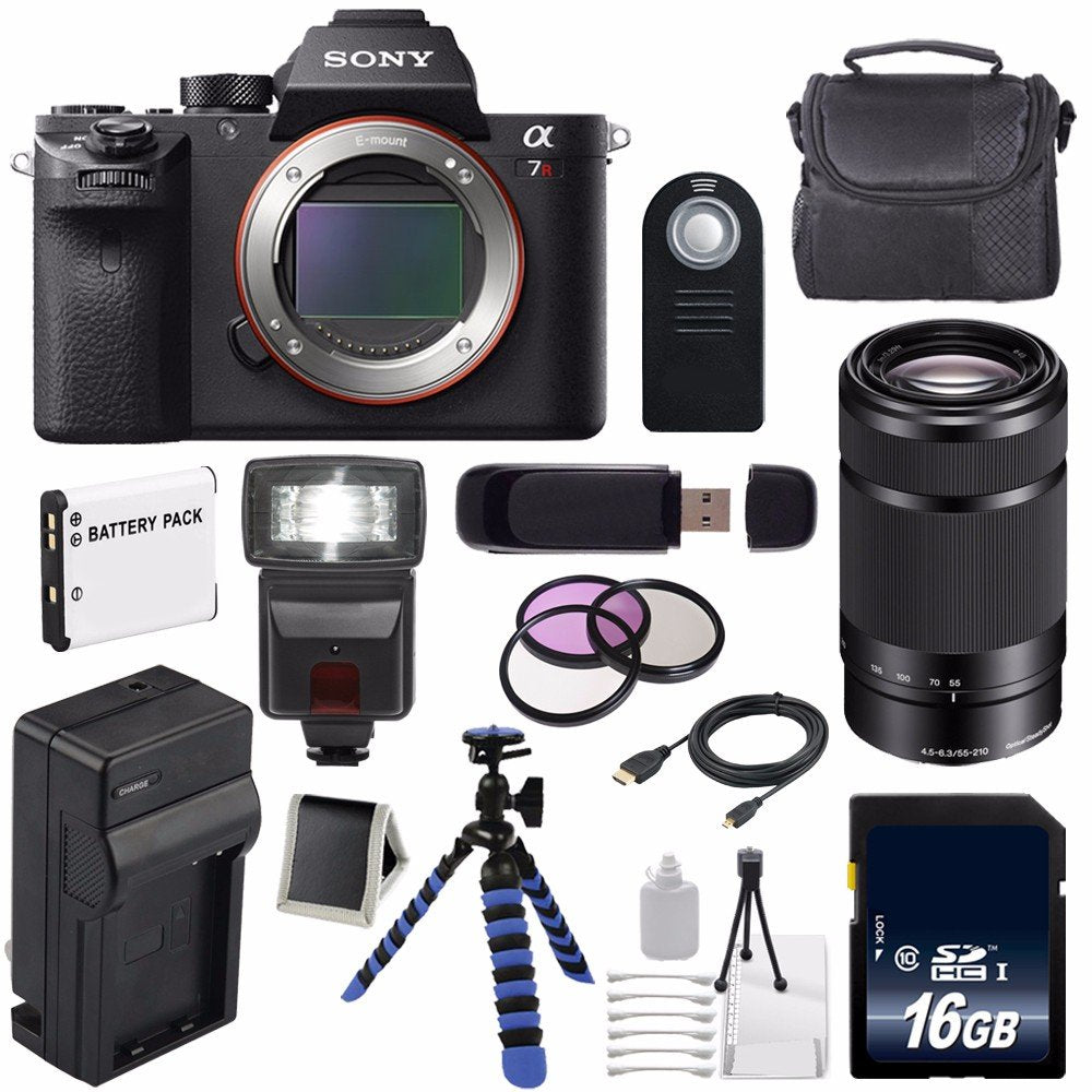 Sony Alpha a7R II Mirrorless Digital Camera (International Model) + Sony E 55-210mm f/4.5-6.3 OSS E-Mount Lens (Black) Extreme Bundle