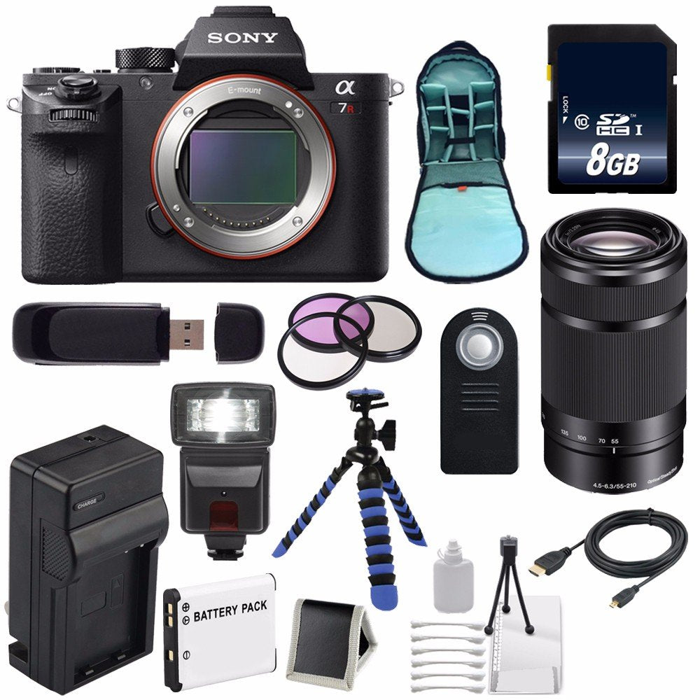 Sony Alpha a7R II Mirrorless Digital Camera International Model + Sony E 55-210mm f/4.5-6.3 OSS E-Mount Lens Black +