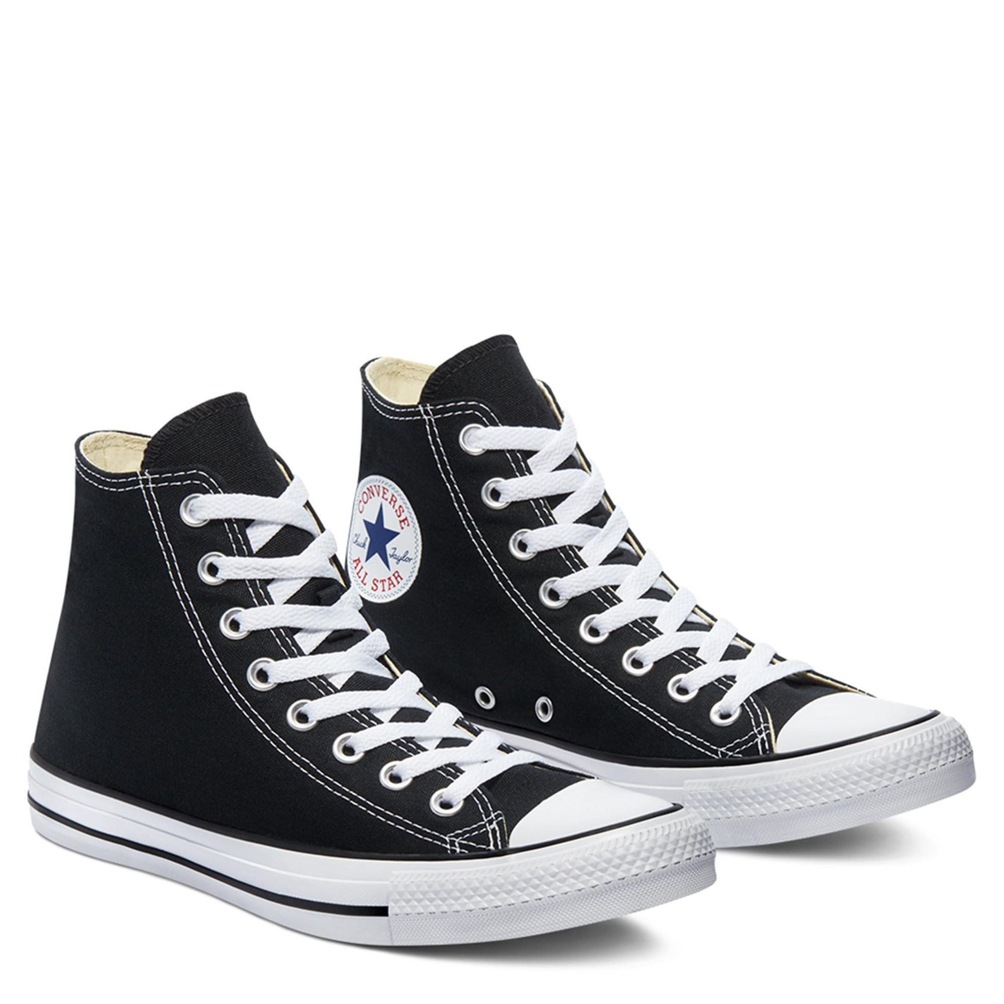 Converse Men's Hi-Top Trainers, Black Canvas, 8