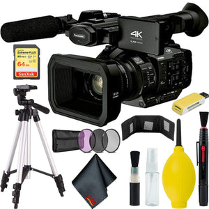 Panasonic AG-UX180 4K Premium Professional Camcorder Bundle w/Tripod