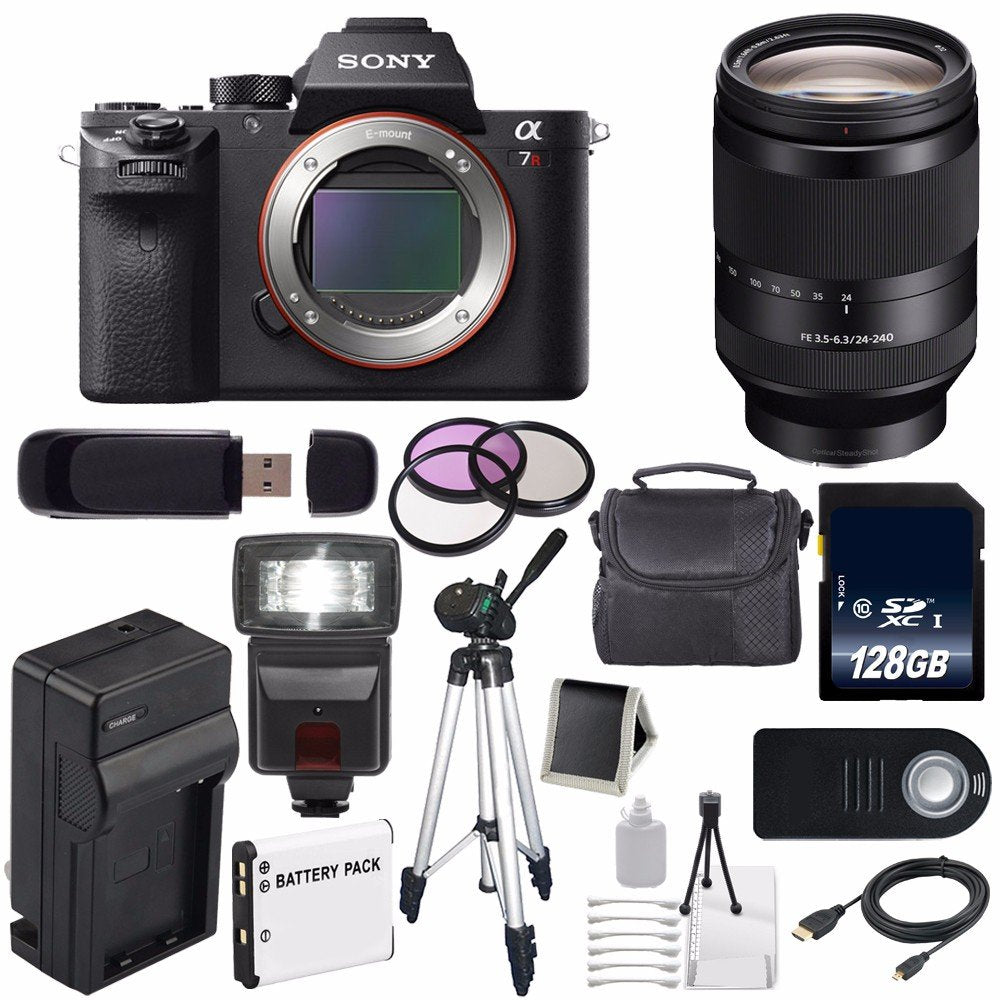 Sony Alpha a7R II Mirrorless Digital Camera (International Model) + Sony FE 24-240mm f/3.5-6.3 OSS Lens + 72mm 3 Piece Starter Bundle