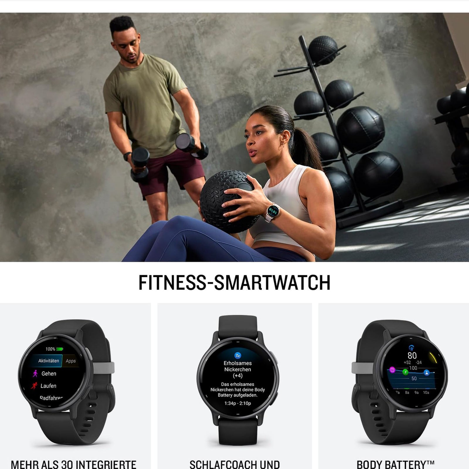 Garmin vívoactive 5, Health and Fitness GPS Smartwatch, AMOLED Display, Up to 11 Days of Battery, Black