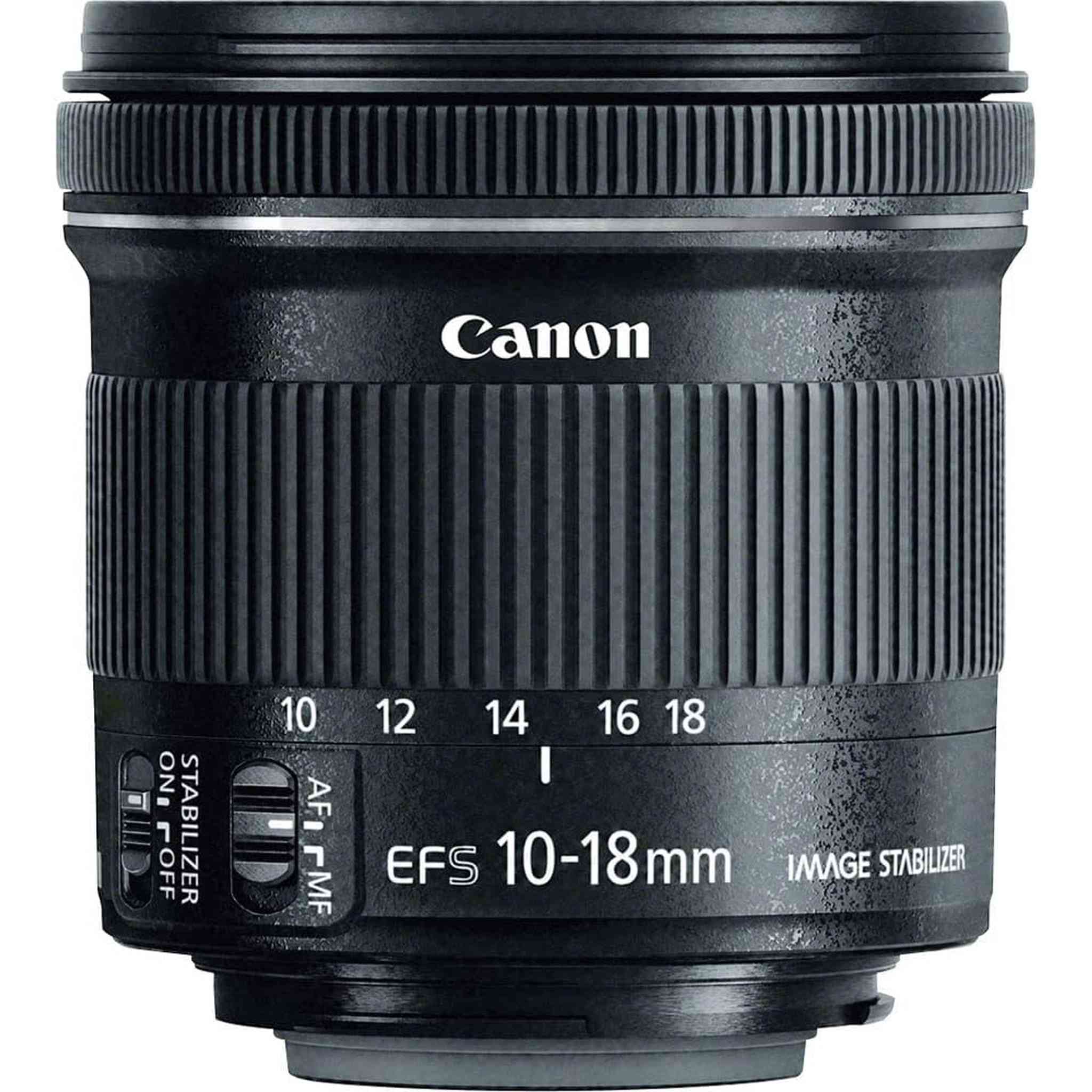 Canon EF-S 10-18mm f/4.5-5.6 IS STM Lens 9519B002 + Filter Kit + More - Reconditioned Canon