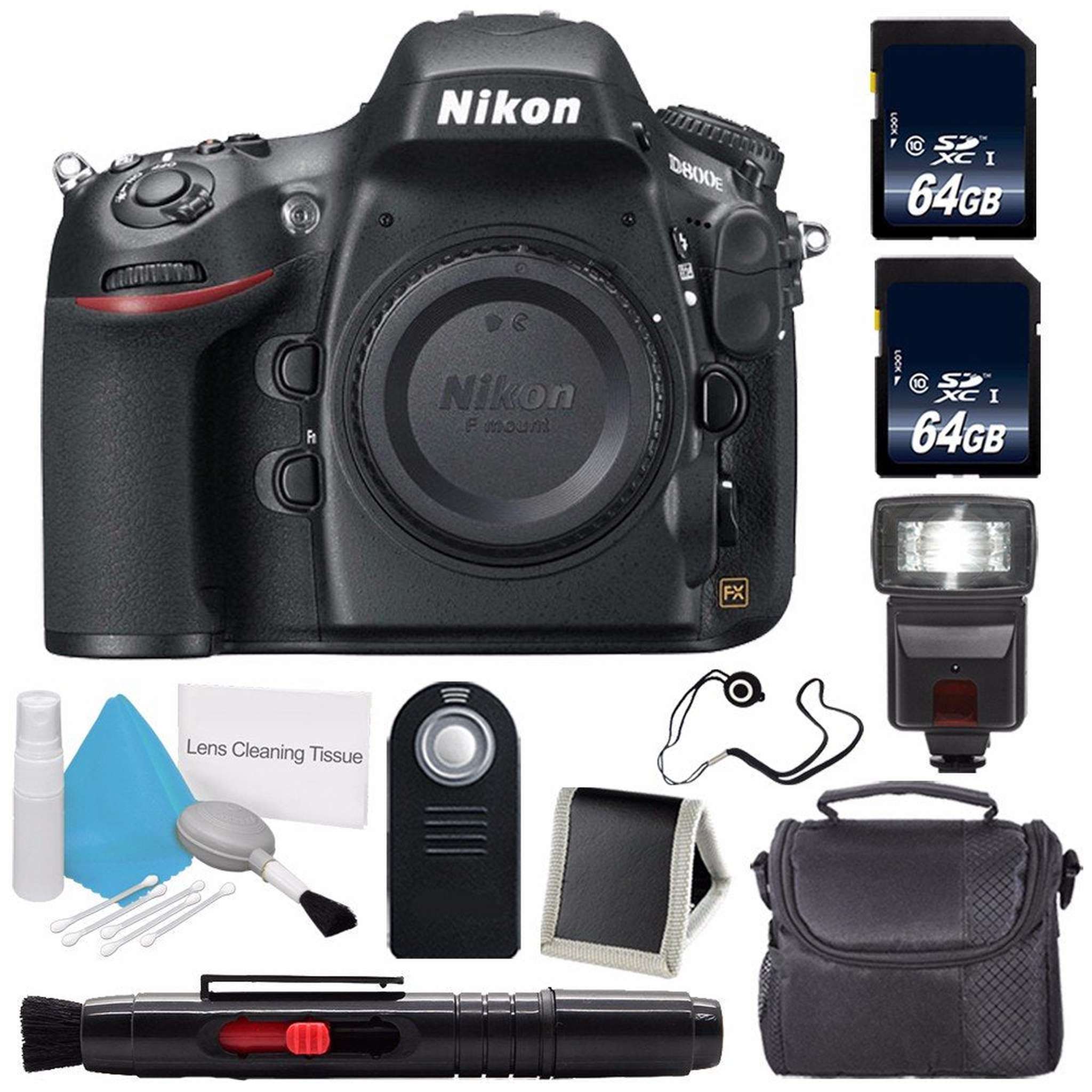 Nikon D800E Digital Camera Body Only International Model + 64GB Memory Card