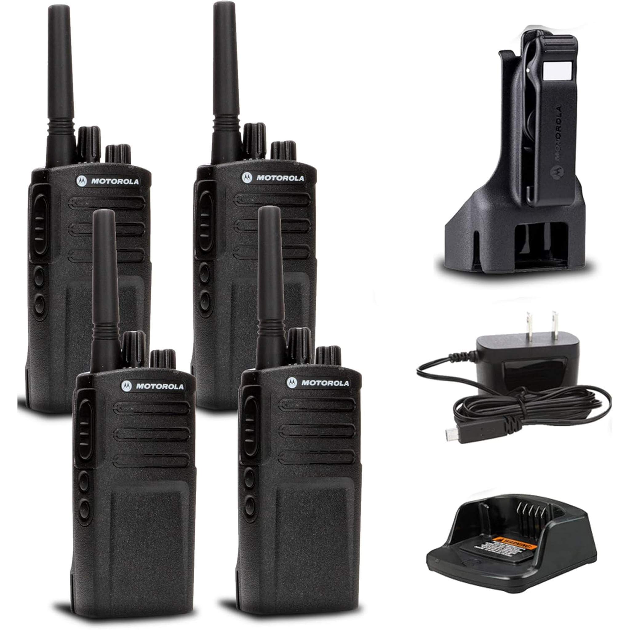 4 x Motorola RMV2080 On-Site 2-Way Business Radio + Mic Cleaner Spray + More Motorola Solutions