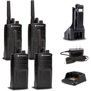 4 x Motorola RMV2080 On-Site 2-Way Business Radio + Mic Cleaner Spray + More Motorola Solutions