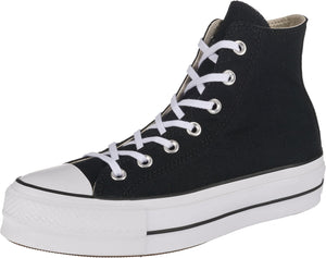 Converse Chuck Taylor All Star Platform High Top Sneaker, Black/White/White, 8.5 M US
