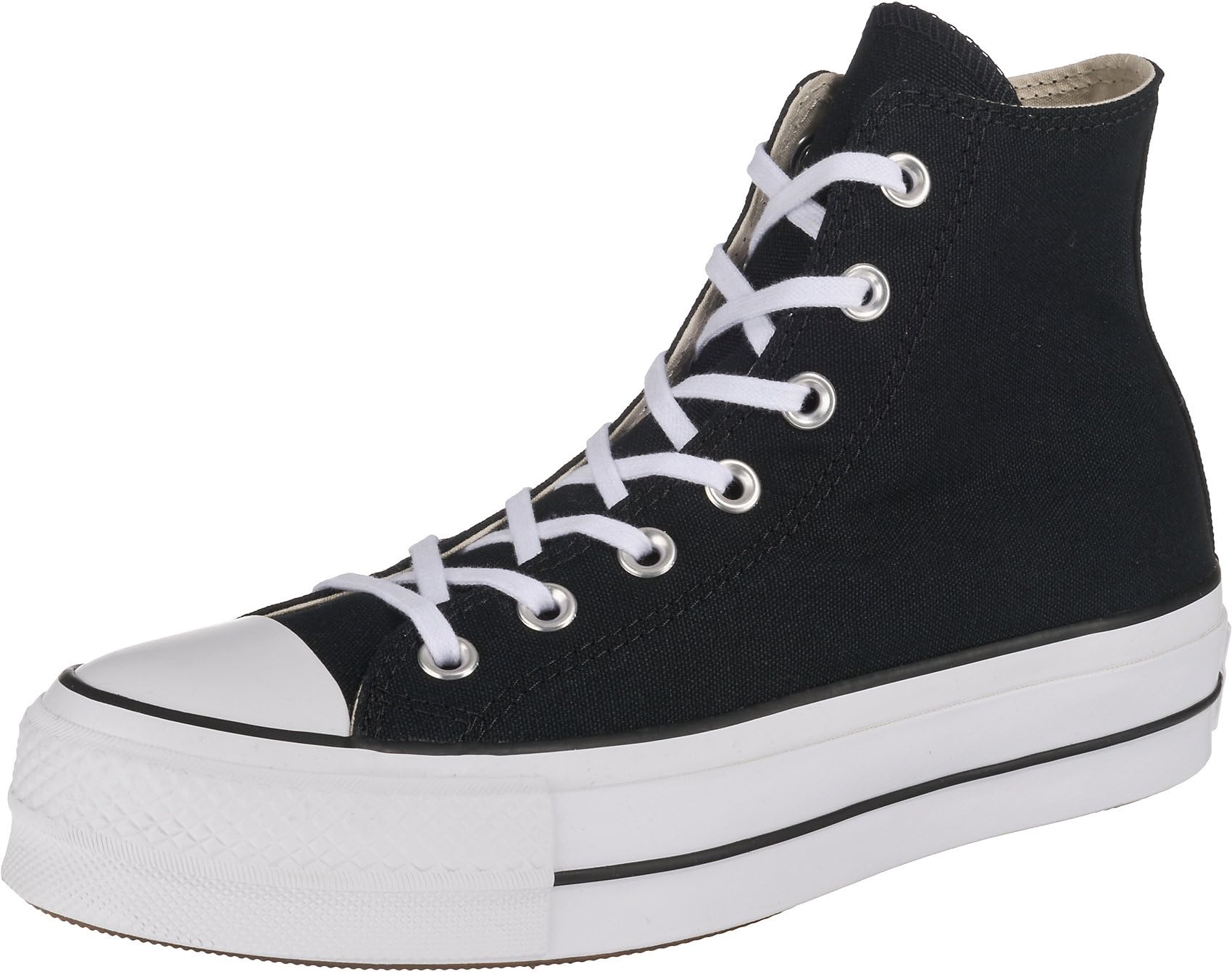 Converse CTAS Lift HI Sneaker, Black/White/White, 7 M US