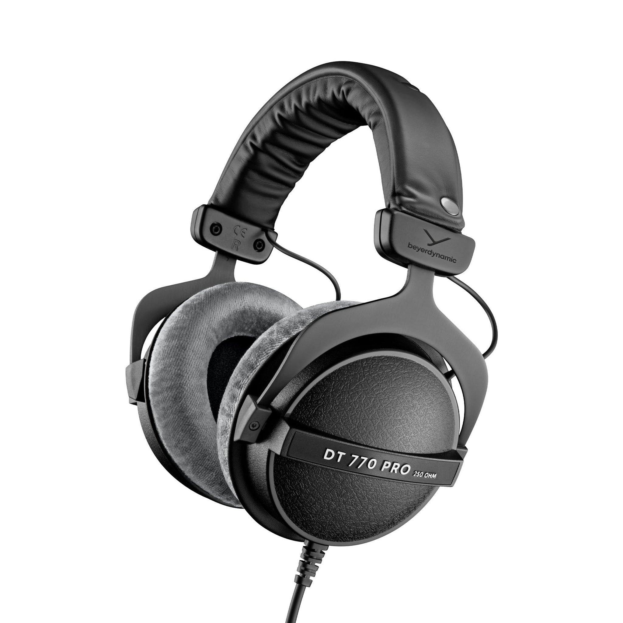 beyerdynamic DT 770 PRO, Wired Headphones, 3m Coiled Cable, Black with Gray Ear Pads