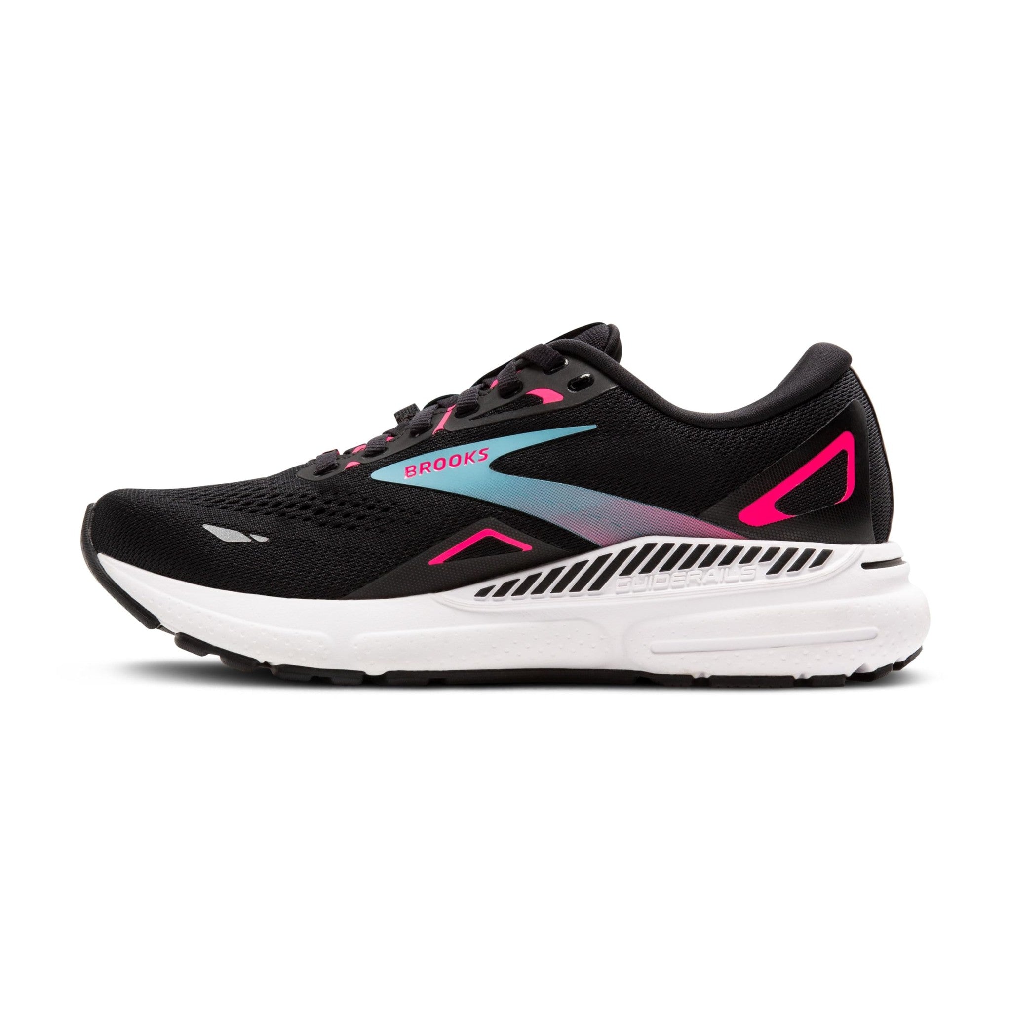 Brooks Women’s Adrenaline GTS 23 GTX Waterproof Supportive Running Shoe - Black/Knockout Pink/Aqua - 6 Medium