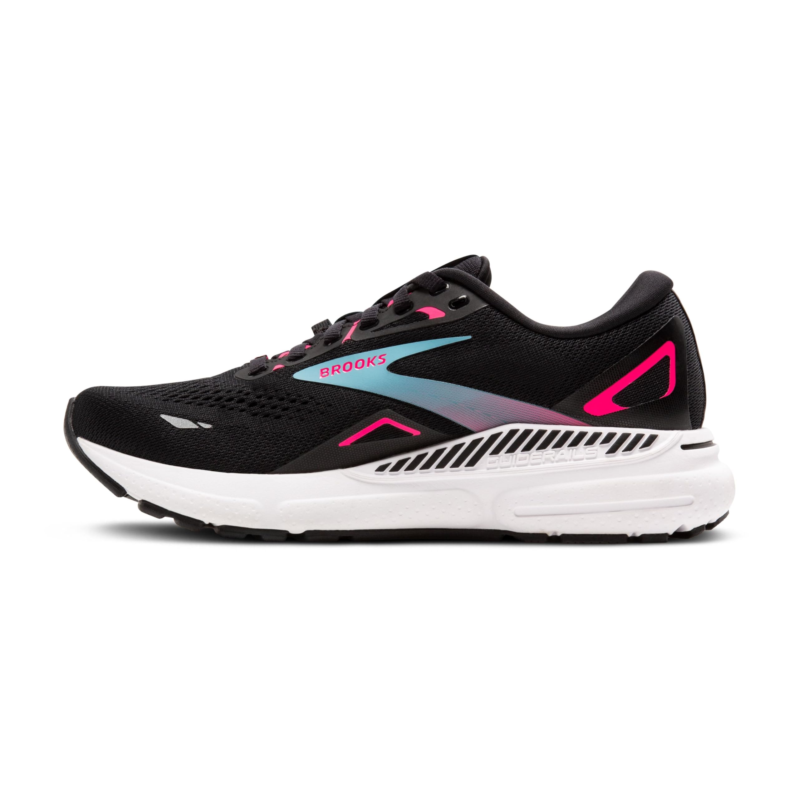 Brooks Women’s Adrenaline GTS 23 GTX Waterproof Supportive Running Shoe - Black/Knockout Pink/Aqua - 5.5 Medium