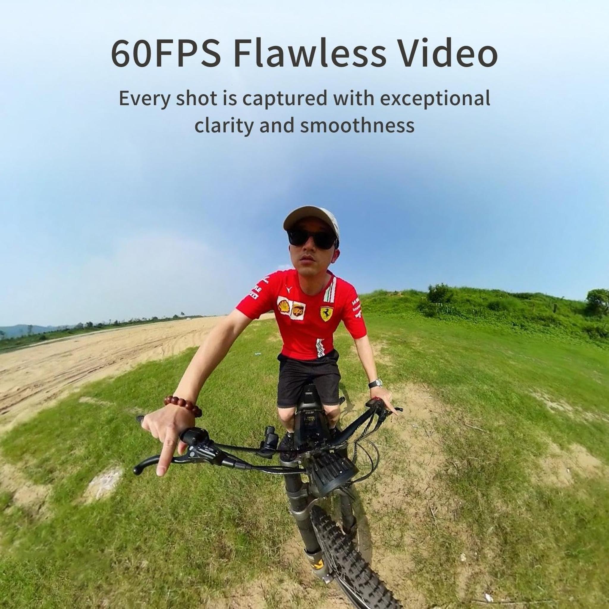 KanDao QooCam 3 360Panoramic Action Camera, 5.7K 62MP Video Camera, Dual 1/1.55" Sensors F1.6 Larger Aperture Vlog Camera, 60fps Flawless Video Camera, Waterproof, Stabilization Outdoor Camera