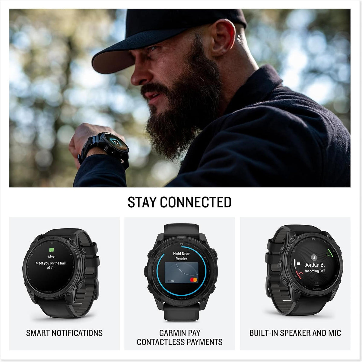 Garmin tactix® 8 47mm, AMOLED Display, Premium Tactical GPS Smartwatch, Includes Applied Ballistics Ultralight™ Solver
