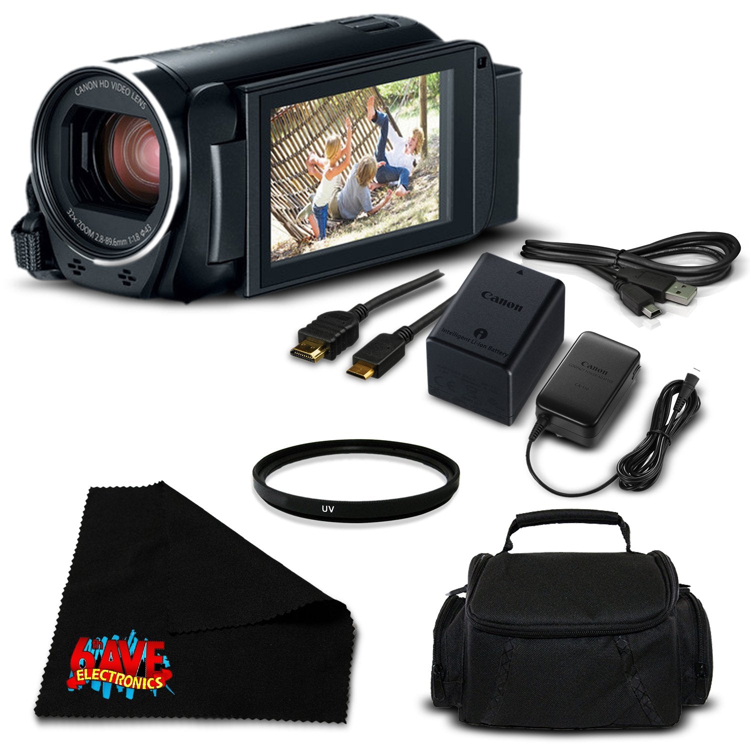 Canon VIXIA HF R800 Camcorder Black Full HD 1080p - Bronze Level Bundle